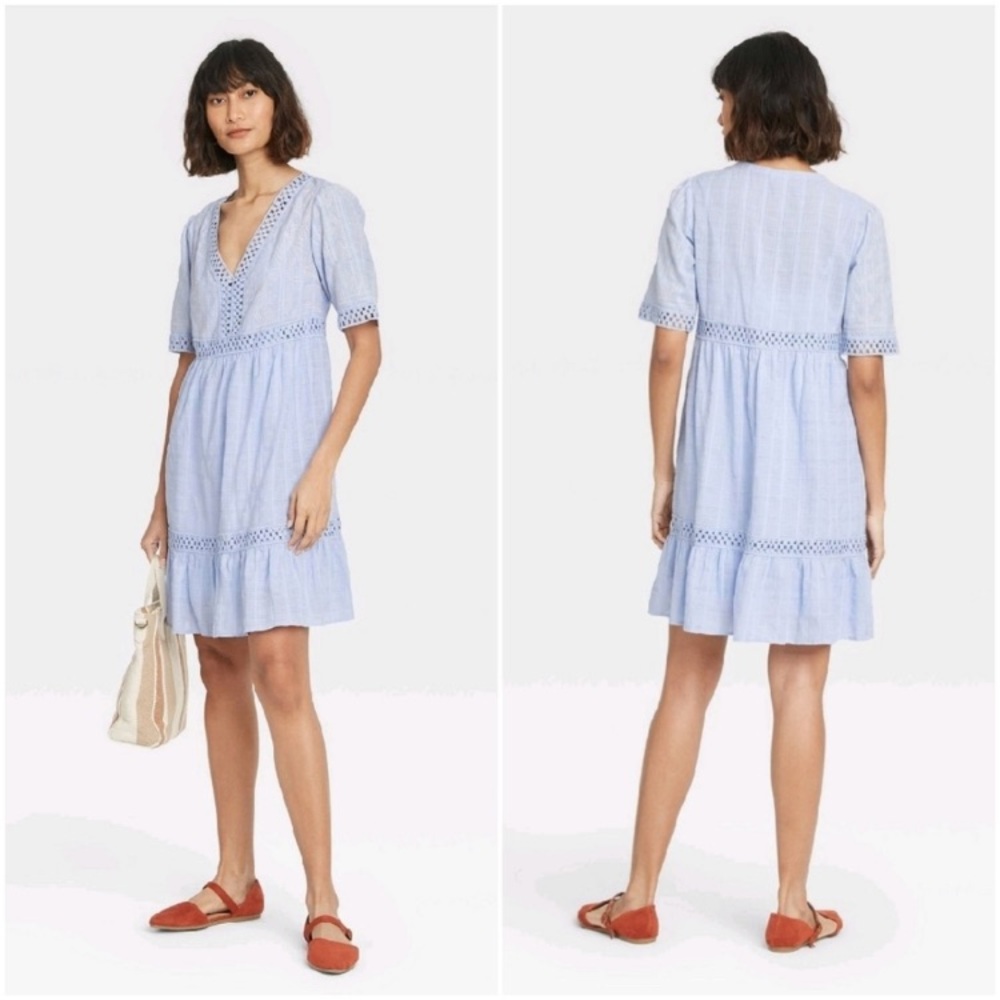 Knox Rose Embroidered Dress NWOT